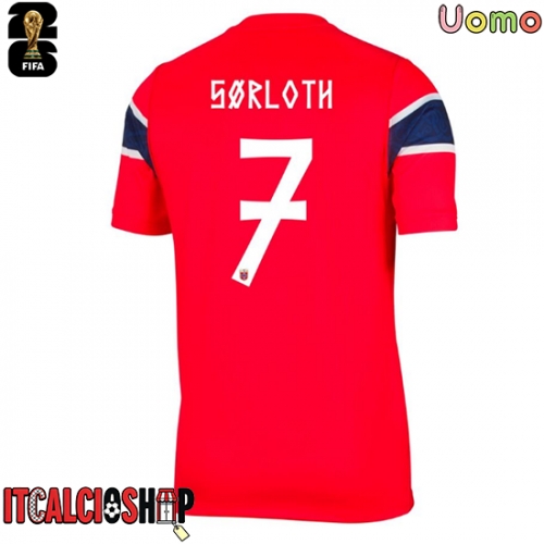 Norvegia Alexander Sorloth #7 Prima Maglia Mondiali 2026 Manica Corta